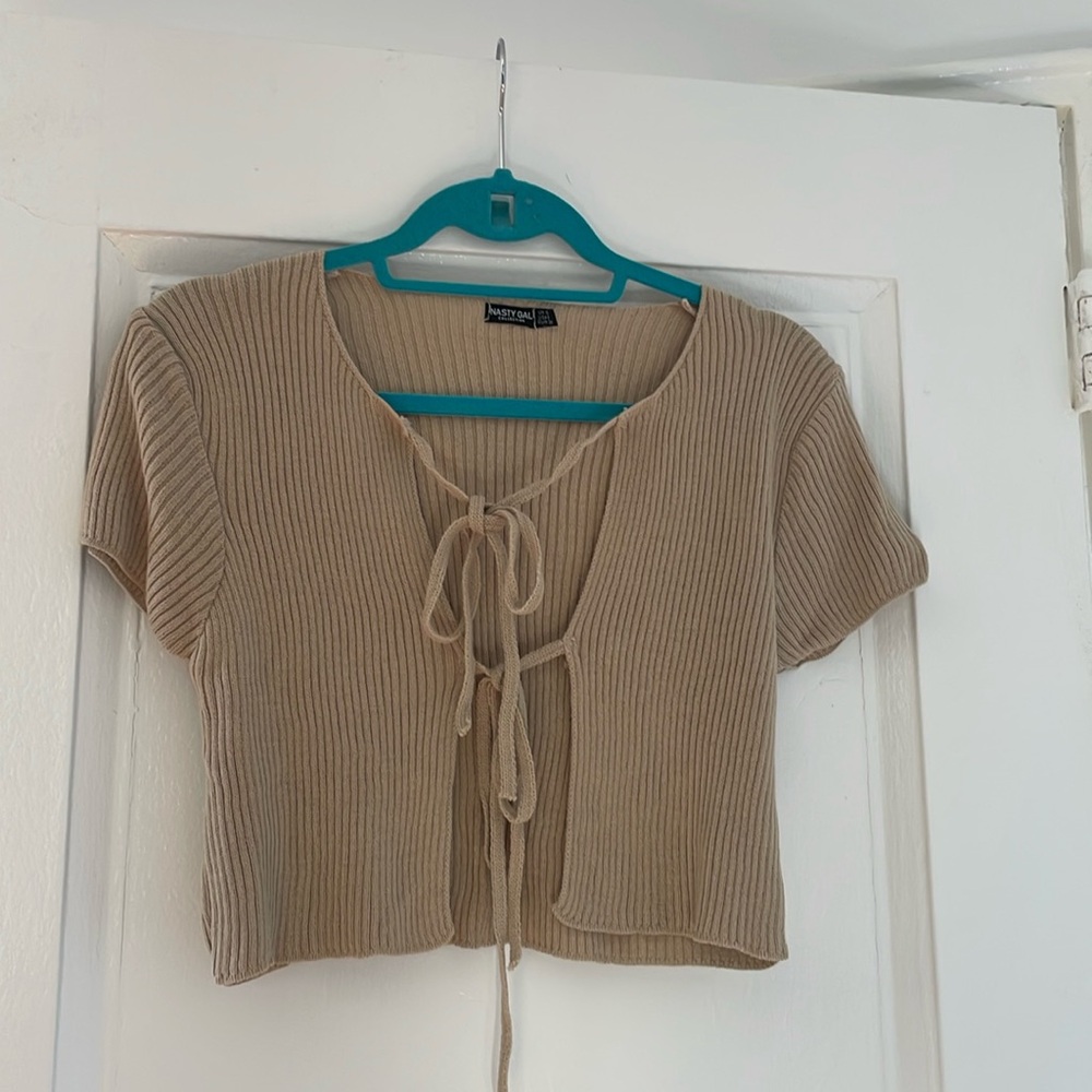Brown NastyGal crop top